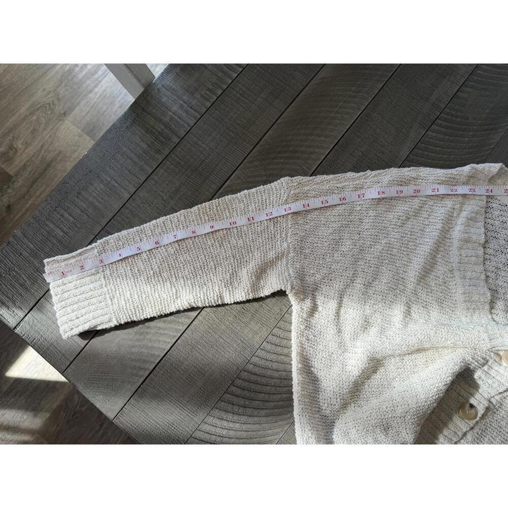 J. Jill cotton blend textured v-neck sweater cardigan with button closure - Picture 7 of 7